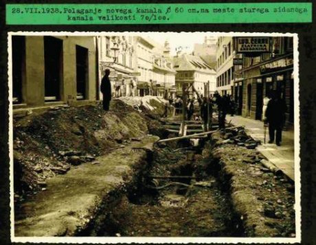 Izgradnja kanalizacije v 30-tih letih 20. stoletja - 2.del (Vir: Zgodovinski rahiv Ljubljana).