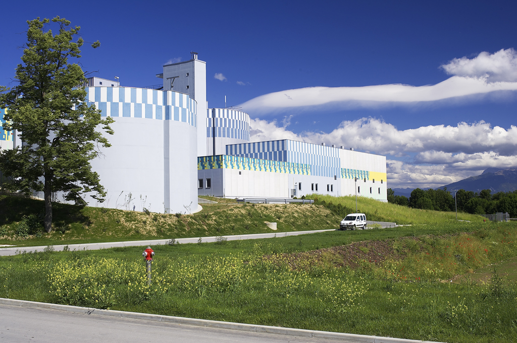 Porch of the Wastewater Treatment Plant in Zalog, Ljubljana. 