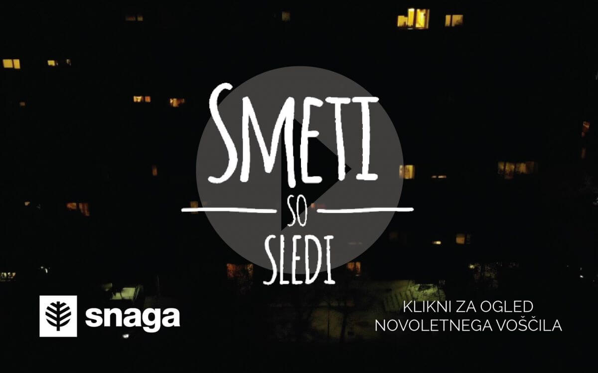 Smeti so sledi. Vestno ločujte, brezskrbno praznujte!